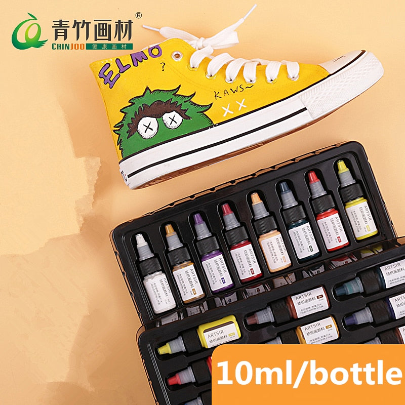 Textile fiber pigment acrylic paint waterproof painting diy shoes clothes material dye painting graffiti color not fade paint