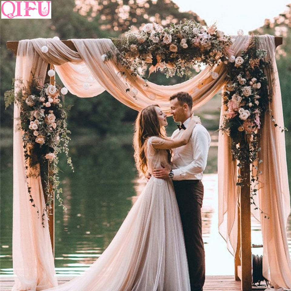 Crystal Tulle Organza Wedding Arch